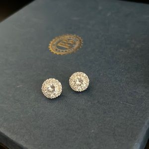 Halo Faux Diamond Earrings